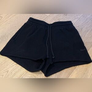 TNA Black Cozy Fleece Boyfriend Shorts XS